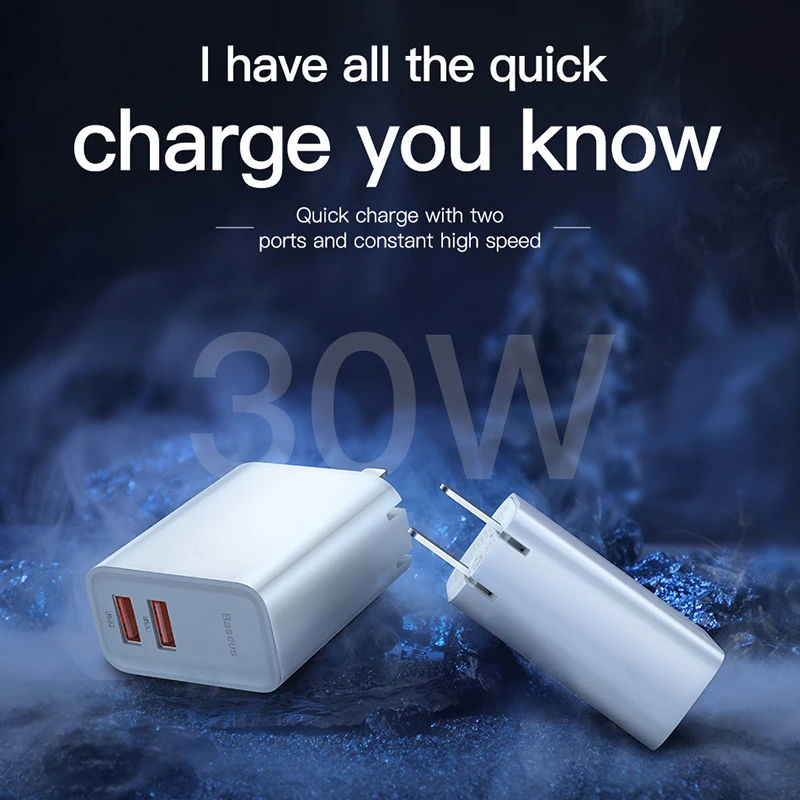 Дешево Baseus font b Usb b font зарядное устройство быстрое зарядное устройство 3,0 адаптер EU US 5A font b Usb b font C зарядное устройство для мобильного телефона дорожное настенное з...