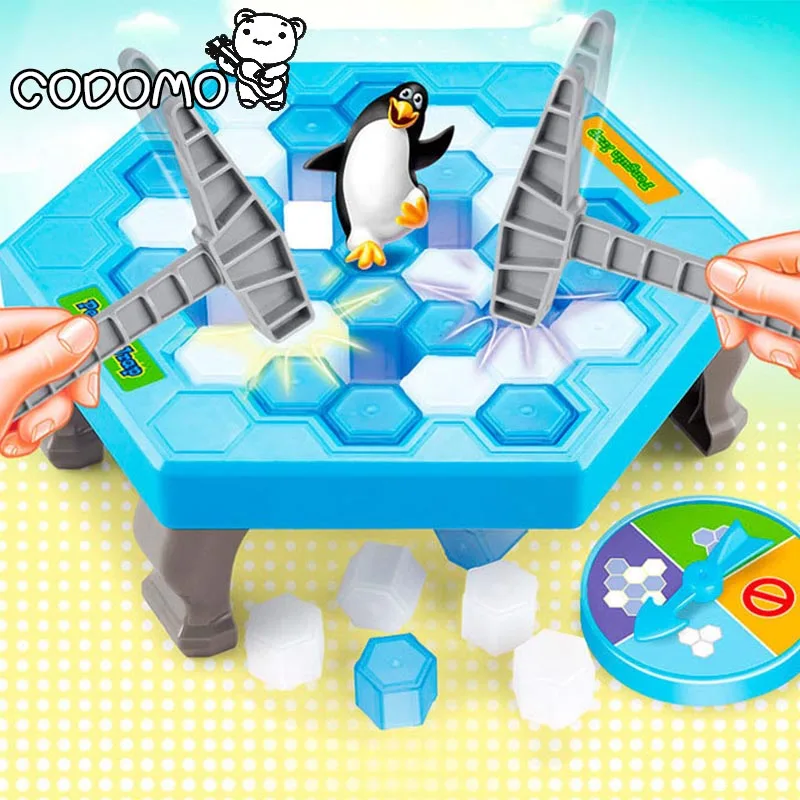 

Ice Breaking Save Penguin Game Cartoon Penguin Trap model building blocks Kids Family interactive educational desk toys oyuncak