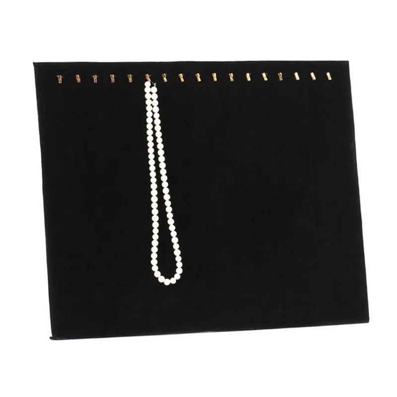 Черный 17 крючковое ожерелье лоток для драгоценных изделий Органайзер для шкафа (17 крючковое ожерелье Дисплей)