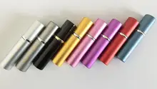 

9colors 4pcs/lot 5ml Mini Portable Aluminum Refillable Perfume Bottle With Spray Empty Cosmetic Containers Atomizer For Traveler