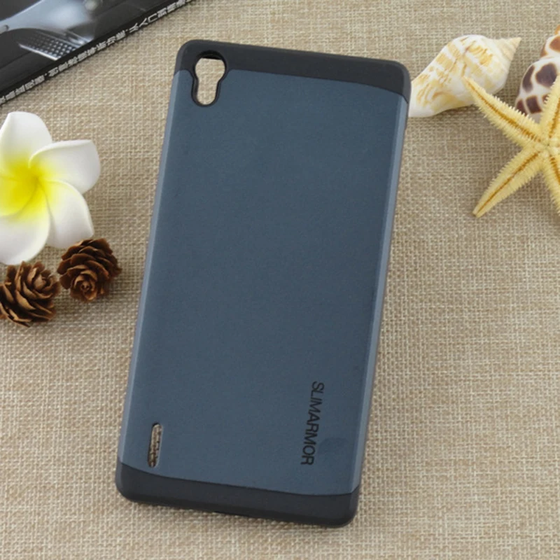 

ALIVO For huawei p7 Case Luxury Hybrid TPU+PC 2in1 design armor full coverage protection Fitted Case for huawei p7 case cover
