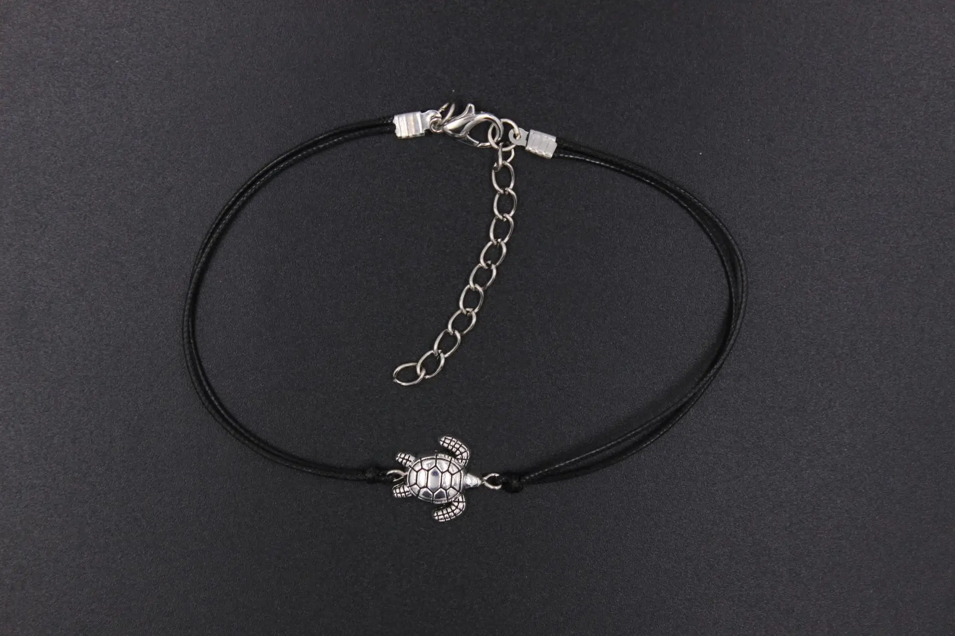 New Woven Red Rope Korean Women's Footchain Couple Anklet New Cute Turtle Anklet Braided Anklet