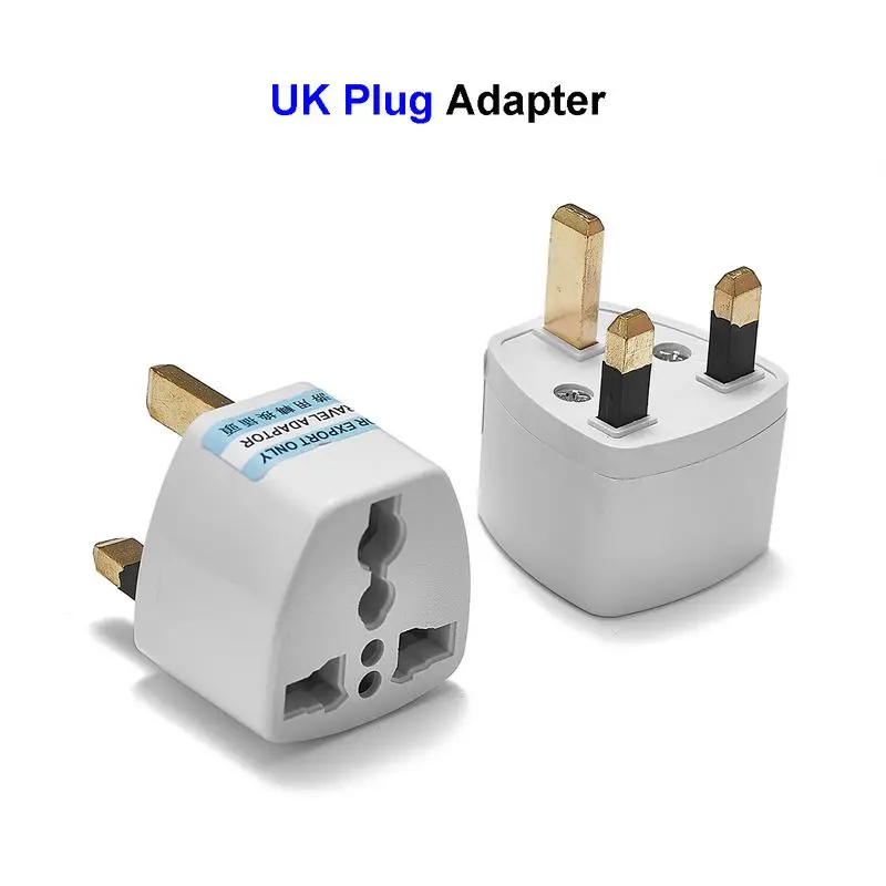 100pcs US EU AU To UK Plug Adapter American European Euro British 3 Pin ...