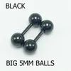 5mm black 2pcs