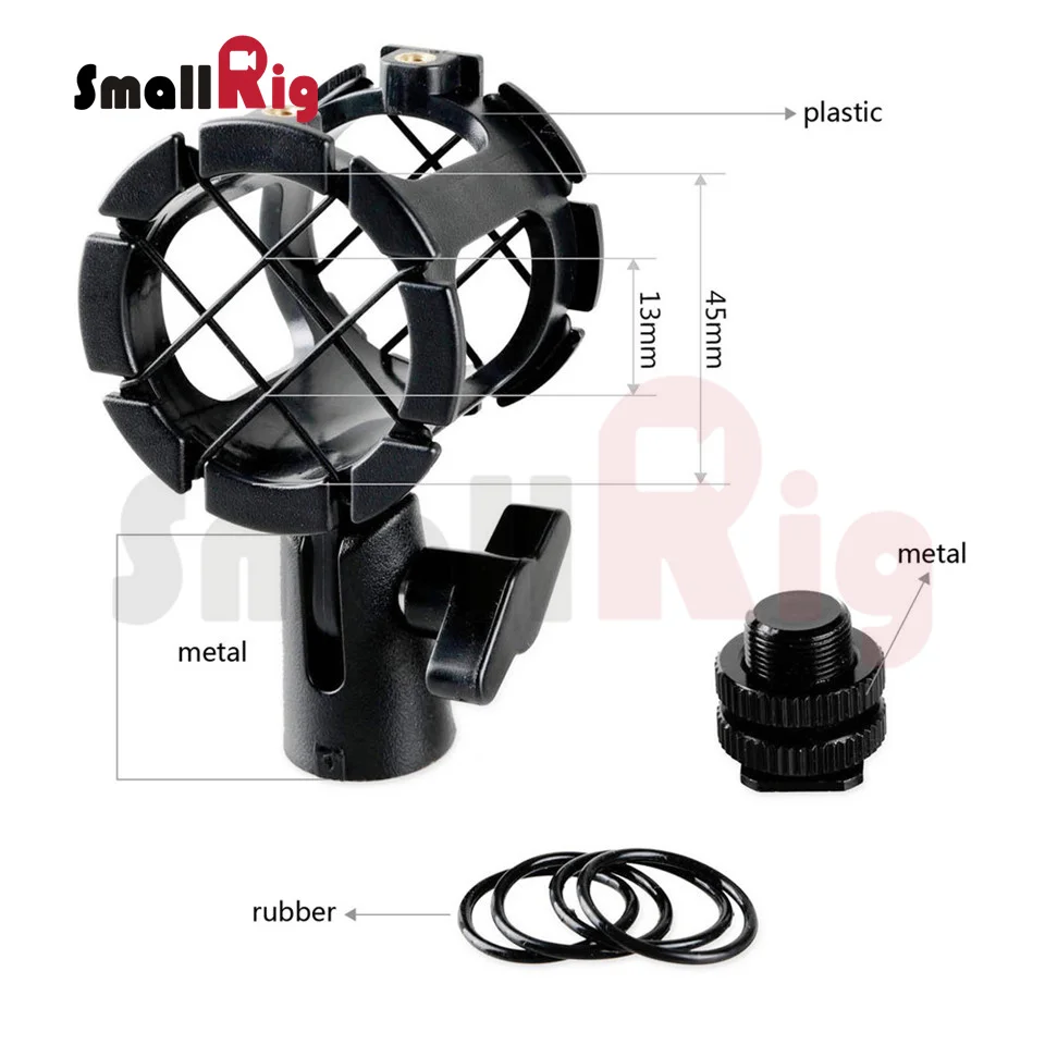 SmallRig камера Универсальный микрофон Подвеска амортизатор крепление для камеры обувь и бумпулы-1859