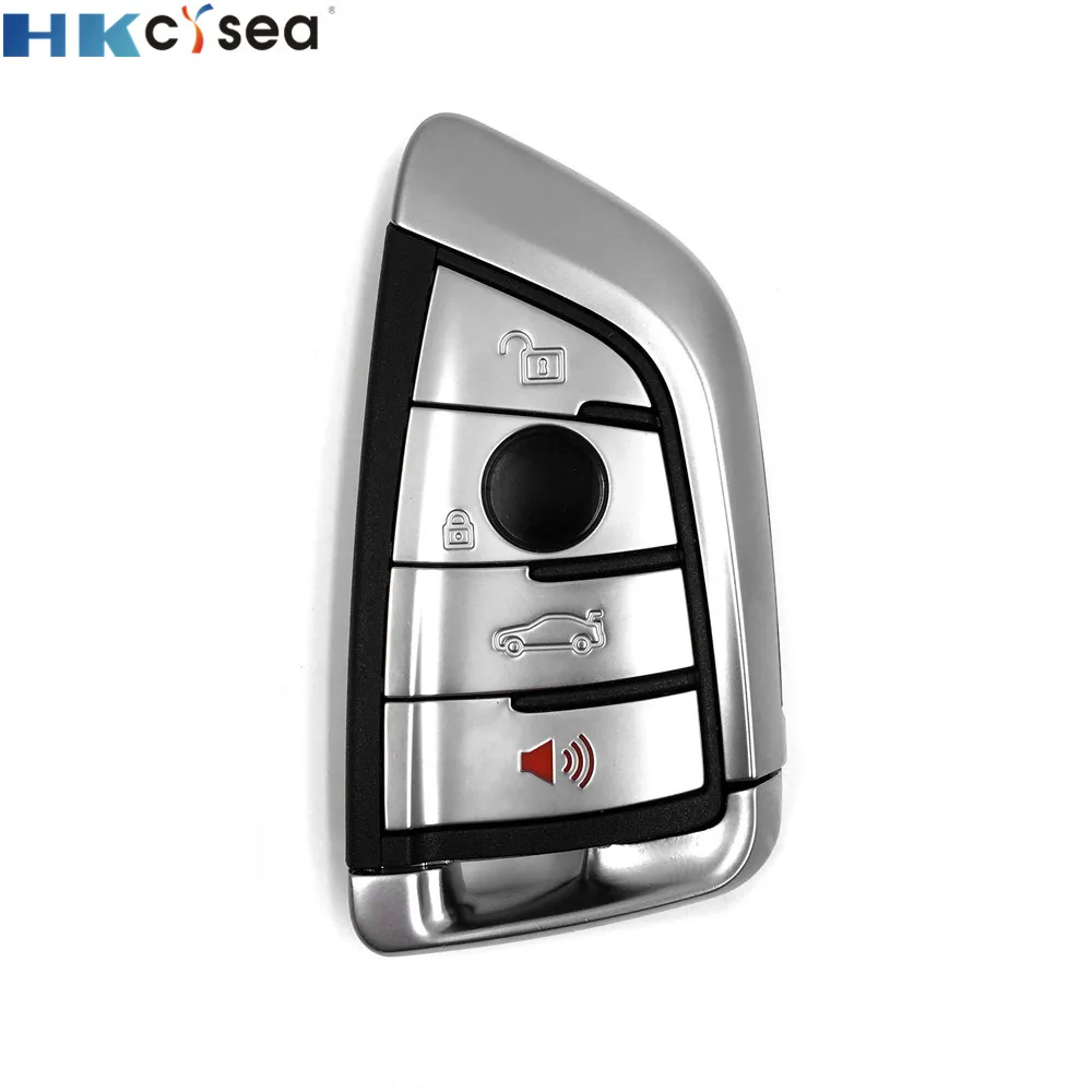 

HKCYSEA Original Size 4 Button Car Replacement Key FOB Keyless Entry Remote Key Shell Fit For BMW F Series 5 7 Series X5 X6 CAS4