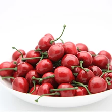 Игрушка фрукты и имитация овощей овощи Ложные вишни обучения реквизит столовая украшения готовой продукции пластик еда