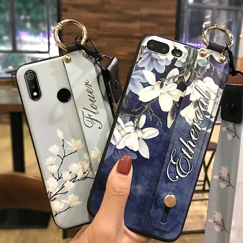 Shockproof Phone Case For Oppo Realme 3 Pro / X Lite 6.3-inch Delicate Painted Holder TPU Silicone Cover Colorful Pattern | Мобильные