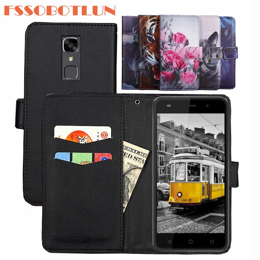 

FSSOBOTLUN For Jinga Touch 4G Case PU Leather Retro Flip Cover Shell Magnetic Fashion Wallet phone Cases Kickstand Strap