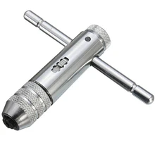 Регулируемый 3-8 мм Т-образная ручка трещотка Ключ с M3-M8 машина винт Резьба Метрическая вилка кран машинист инструмент
