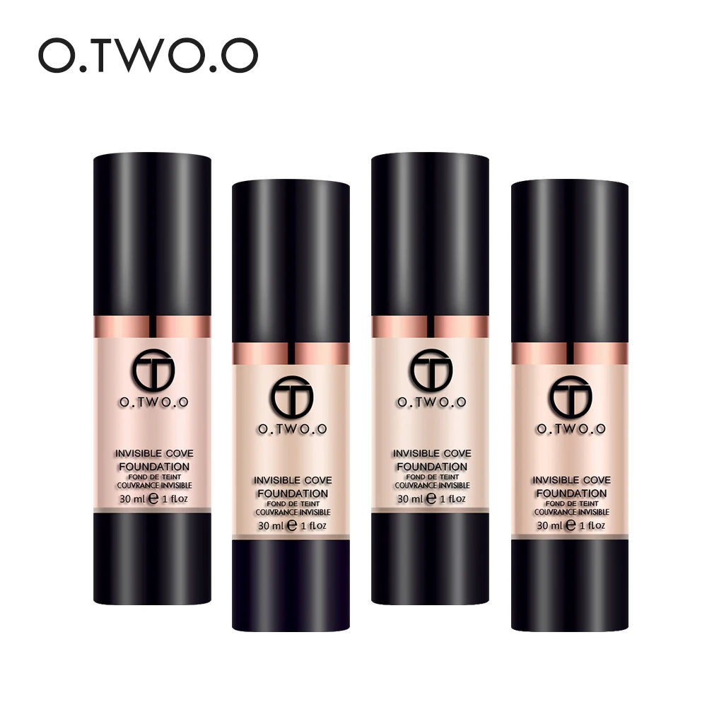 

O.TWO.O Full Coverage Make Up Fluid Foundation Concealer Whitening Moisturizer Oilcontrol Waterproof Liquid Foundation 30ml