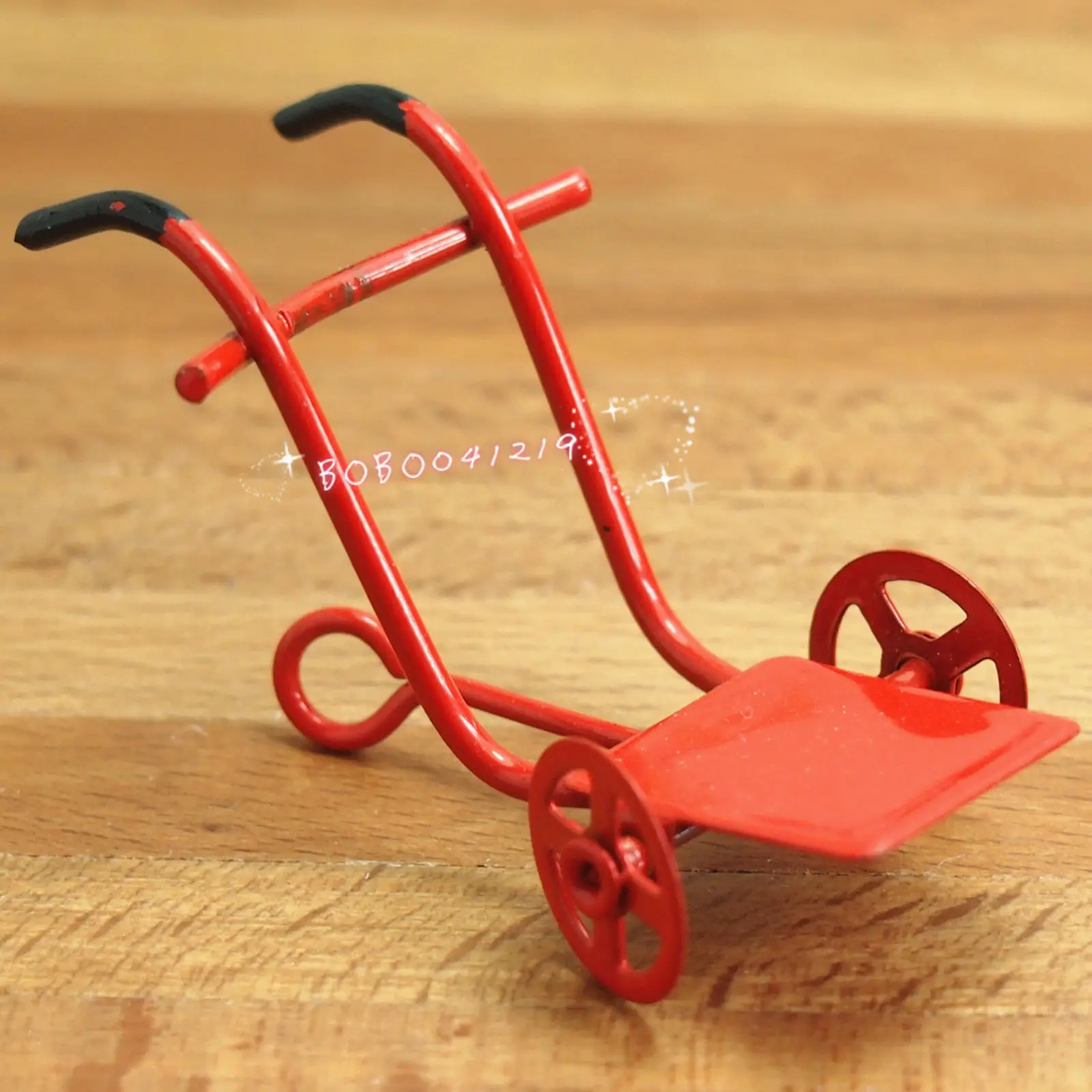 Dollhouse Miniature Outside Toys Red Metal Wagon /& Metal w Wood Sled 1:12 scale