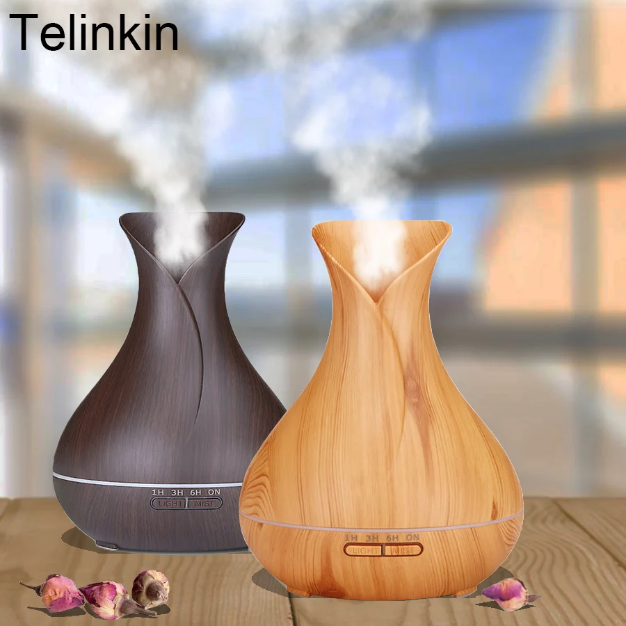 400ml Aroma Essential Oil Diffuser Ultrasonic Air Wood Humidifier Mist Maker Essential Oils Diffuser For Office