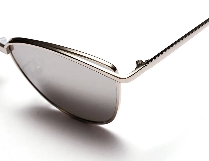 SHAUNA классические металлический каркас Для женщин кошачий глаз солнцезащитные очки мода Для мужчин прозрачный красный объектив оттенки UV400