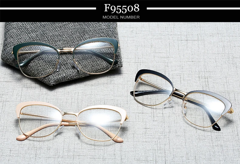 Ralferty близорукость очки оправа Женские винтажные кошачий глаз очки очков Оптический Рецепт; очки оправа Мода F95508