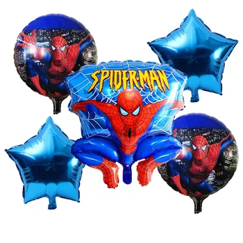 

5pcs/lot new Spiderman aluminum balloons wedding birthday party children's toys decorative 18 inches Spiderman balloon wholesale