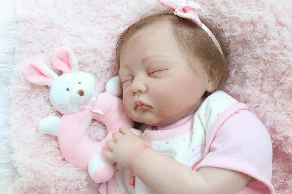 

55cm New Exquisite silicone Reborn Baby Doll Toys Lifelike NPKCOLLECTION Newborn Babies Girls Brinquedos Child's Christmas Gift