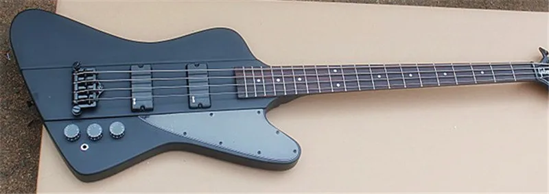 

Wholesale Black Body Thunder Bird Electric Bass Guitar with 2EMG Pickups,Black Hardwares,Rosewood Fingerboard,can be customized