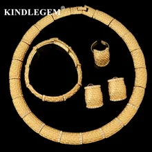 Kindlegem, ювелирные наборы для невесты, свадебные украшения, кубический цирконий, колонна для женщин, подарок, ожерелье, серьги, кольцо, браслет, обручение