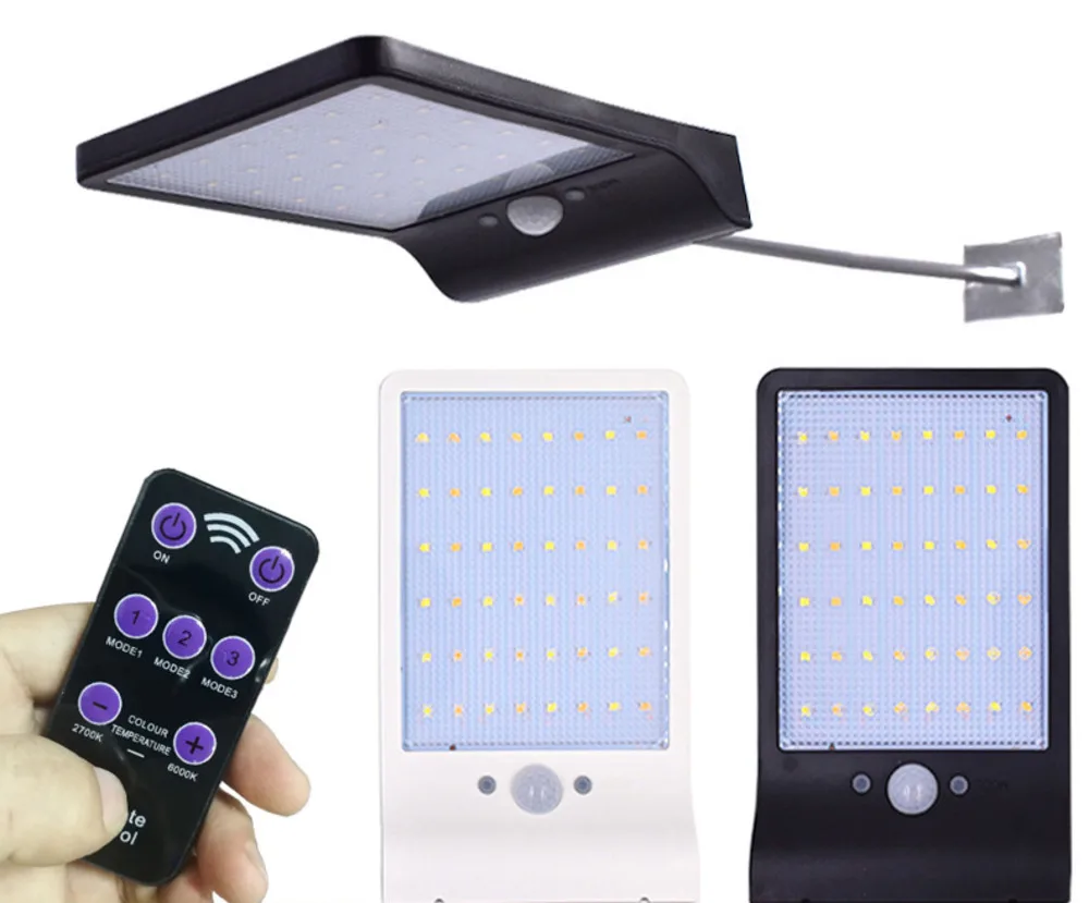 Binval 48 Led Outdoor Wall Solar Motion Sensor Lights With Remote Binval 48 Led Outdoor Wall Solar Motion