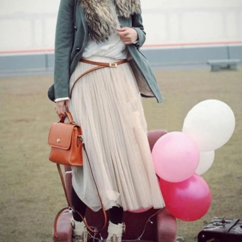 Весенняя модная бальная фатиновая Юбка Faldas в Корейском стиле, большие качели, макси, женские юбки-пачки для взрослых, 5 слоев