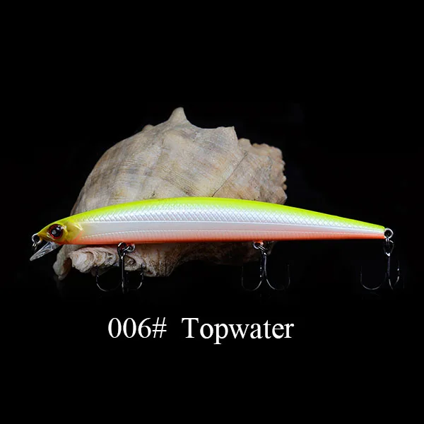 Assassin Topwater/приостановление/медленно опускается на дно Minnow приманки для ловли рыбы, 125MM16G/125MM14. 5G/130 мм 13,5 г - Цвет: Topwater 006