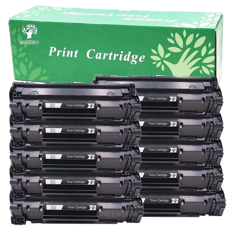 GREENSKY 10pk CE285A 285A 85A тонер картридж для hp LaserJet Pro P1102 P1102w M1212nf M1217nfw M1522n M1522nf P1505 n