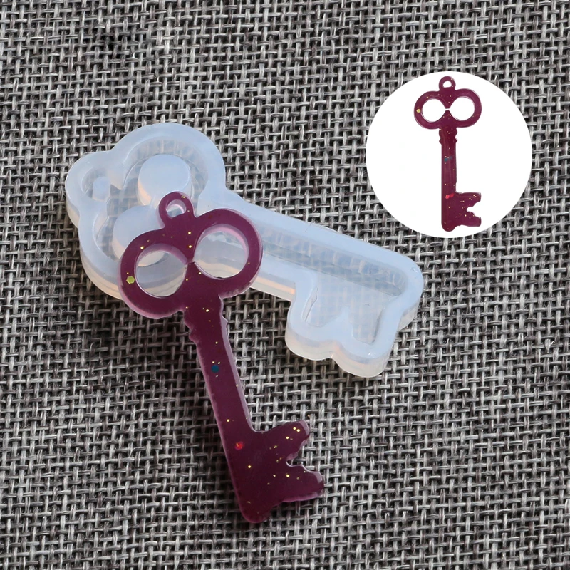 

1PCS DIY Vintage Key Shape Silicone Lace Cake Mold,Ice ,Jelly Candy Fondant Bakware DIY Decorating Tools