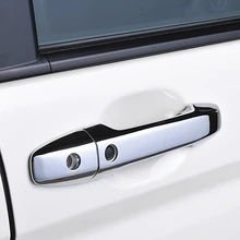 JY 8 PCS Chrome ABS Maçaneta Da Porta Da Guarnição Acessórios Do Carro Styling Cubra Com Buraco Da Fechadura Inteligente Para HONDA STEPWGN RK 2009-2015