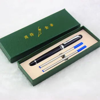 

High Quality Metal Roller Pen Luxury Ballpoint Pens 0.5 Blue Black Refill For Business Writing Office School Supplies