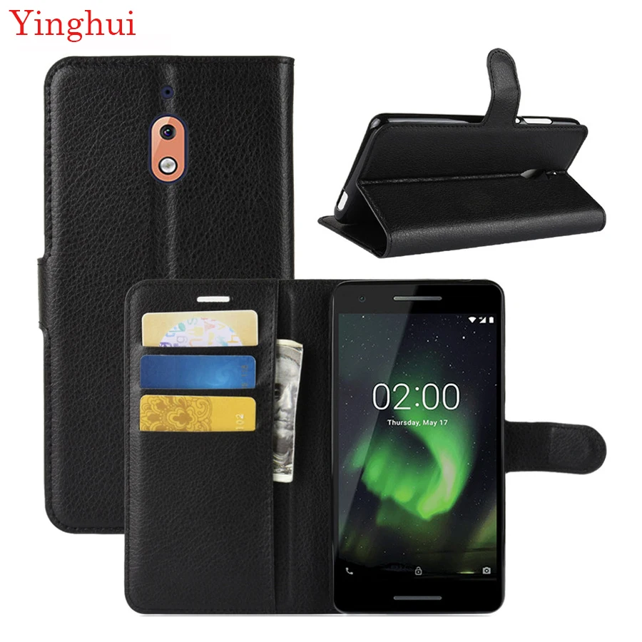 

New 2018 For Nokia 2.1 Case Cover High Quality Flip Leather Phone Case For Nokia 2.1 Wallet Leather Stand Cover For Nokia 2.1