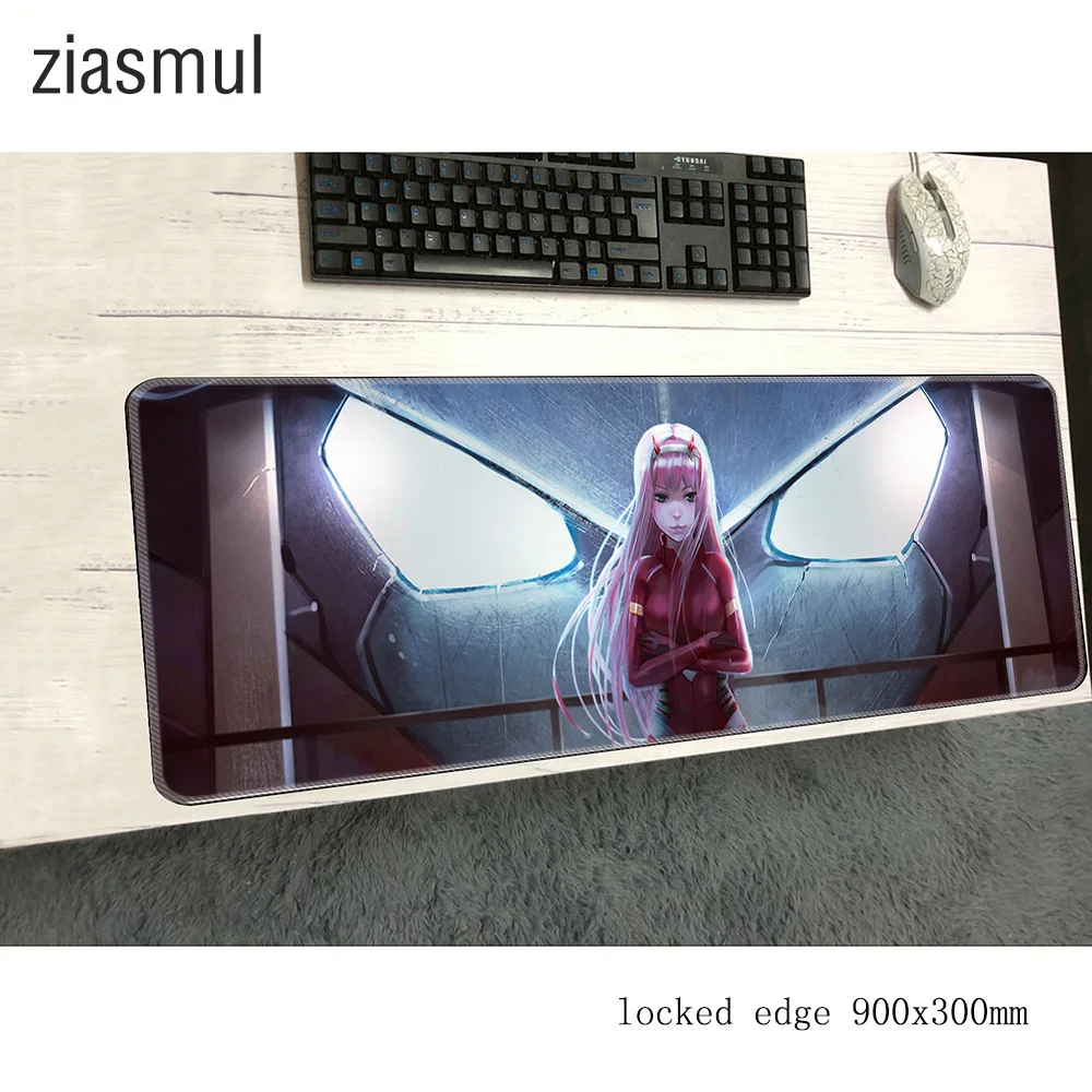 Коврик для мыши darling in the franxx игровой коврик 900x300x3 мм большой Рождественский