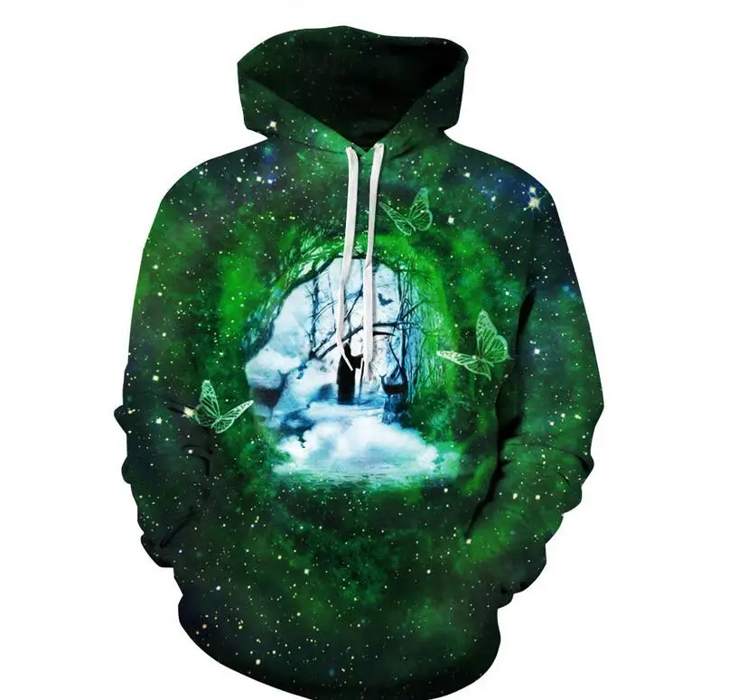 S XXXL Autumn Men/Women Hooded Hoodies with hat Print Fantasy Dreamy