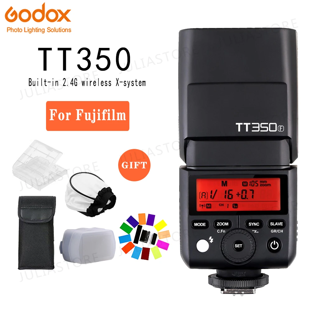 Вспышка Godox TT350F TTL 2 4G HSS 1/8000s для цифровой камеры Fuji Fujifilm|godox speedlite|flash for fujifilmflash camera |