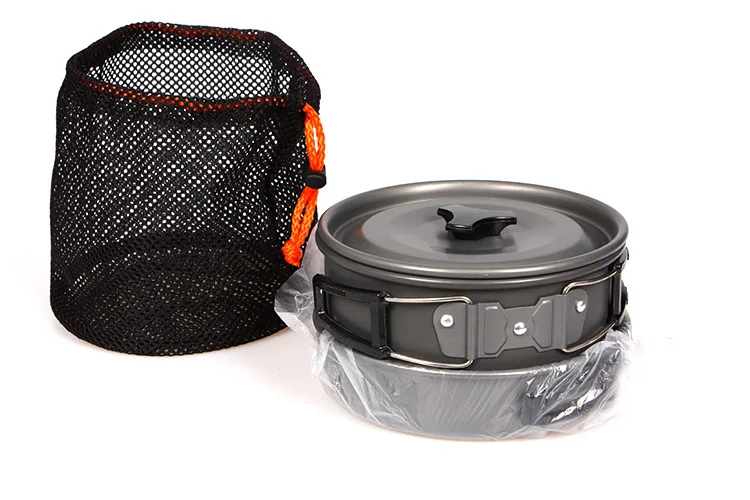 VILEAD Camping Pot Pan Set caldera aleación de aluminio al aire libre cocina herramienta enviar 6 funciones en 1 vajilla multifuncional como regalo