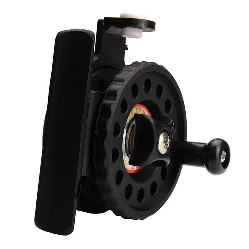 

2BB Enhanced Nylon Ice Fishing Reel 50mm Gear Ratio 1:1 Lightweight 43g/1.5oz Black Ice Fishing Vessel Wheel