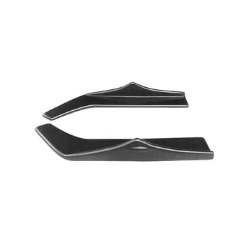 

2Pcs Universal Car Bumper Spoiler Rear lip Canard Diffuser wrap angle Shovel Decorative Scratch Resistant Winglet-Black