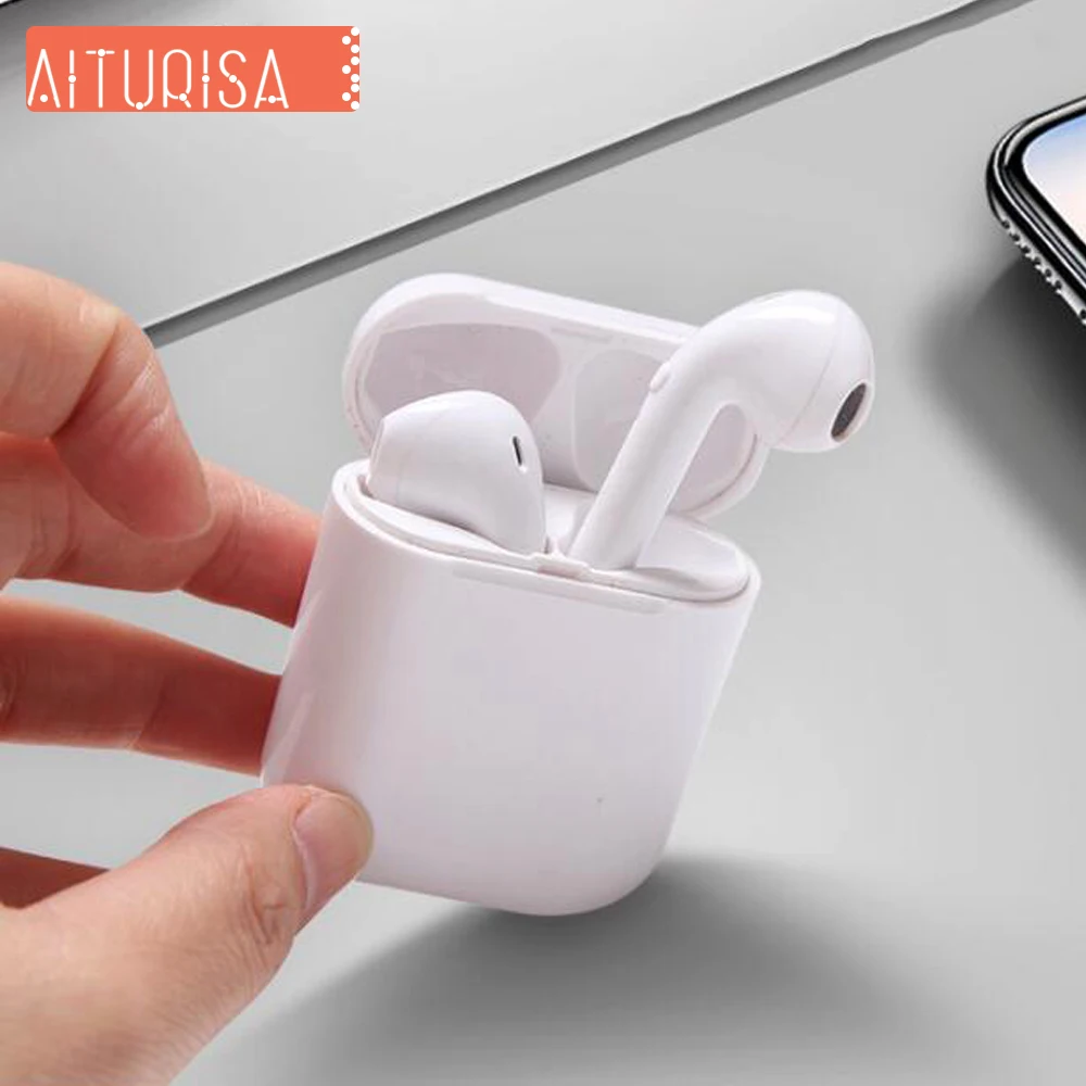 

TWS Bluetooth 5.0 Earphones Stereo Earbud True Wireless Headphones With Charging Box Mic For Xiaomi All Smart Phone