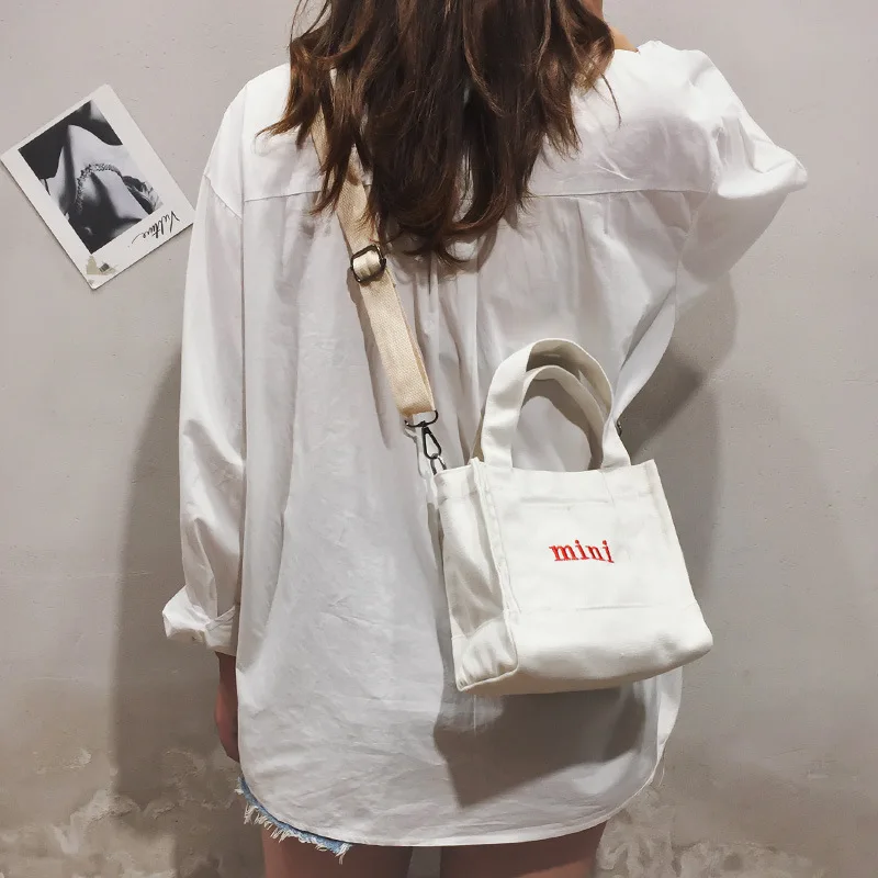 Ins мини Холщовая Сумка женская сумка на одно плечо Многоцелевая простая