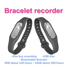 Самый маленький браслетный Диктофон мини аудиозапись USB 70 часов 4 Гб