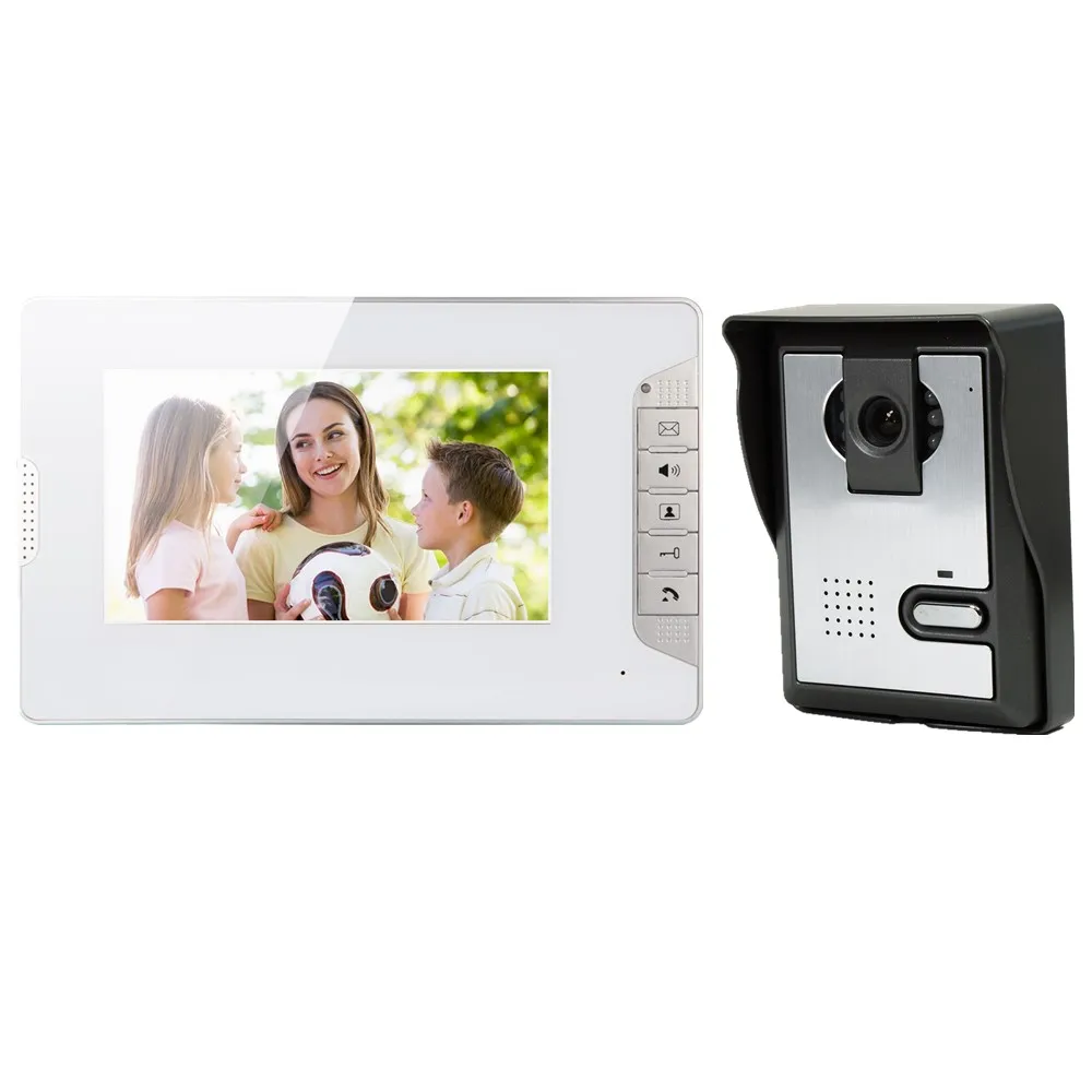 Горячая Распродажа 7 дюймов видео домофон система hd открытый дверной звонок с ночным видением акрил и ABS одна к одной системе