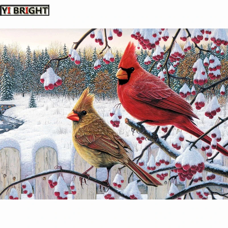 

Diamond Embroidery Snow Birds Pattern Diamond Painting Pictures of Rhinestones Diamond Mosaic Cross Stitch