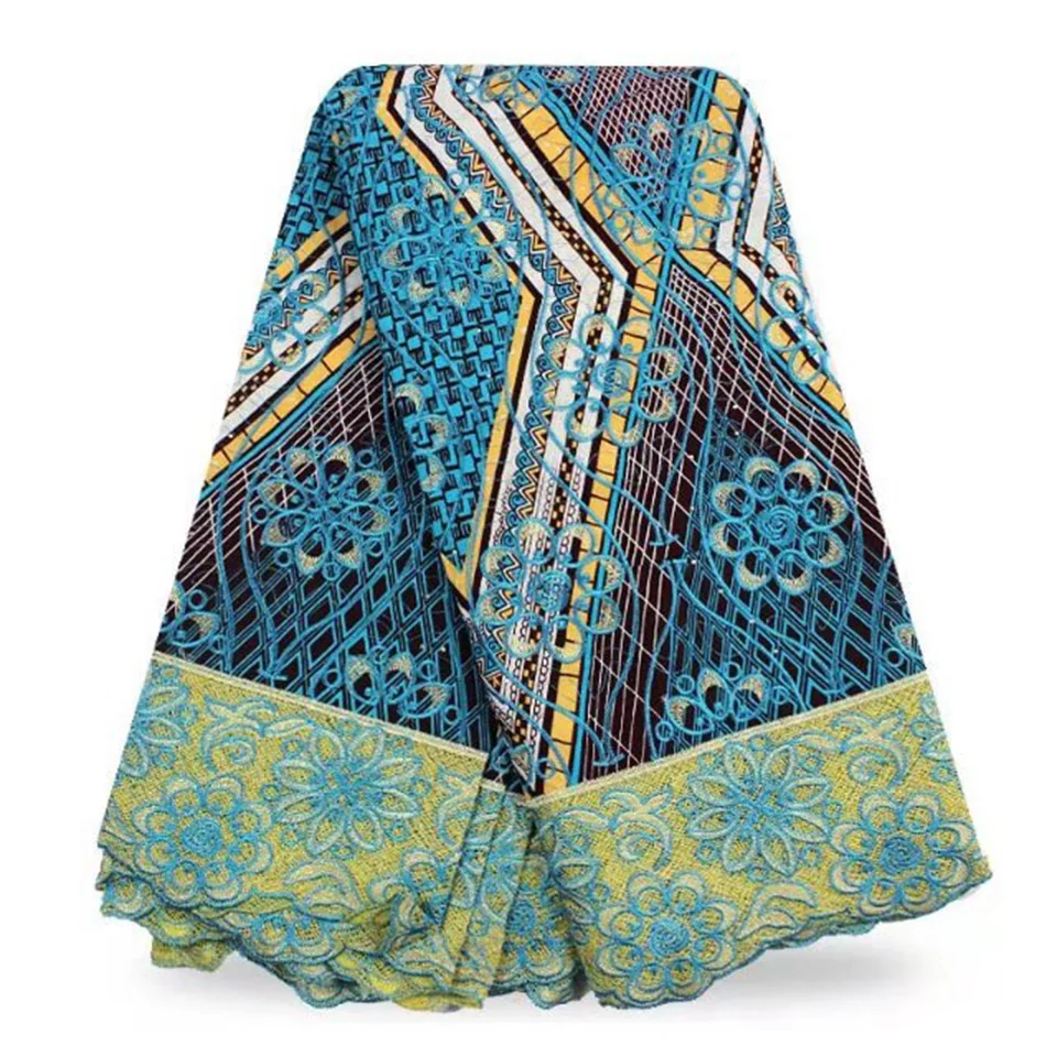 

Mitex Holland Lace Wax Print African Fabrics Kitenge/Pagnes/Tissues Africain/Chitenge/ Fabric For Dressmakings/Sewing YBGLW-158