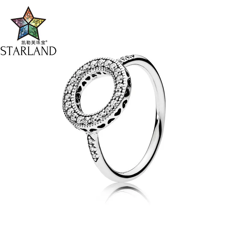 

Hearts of Starland Halo Ring, Clear CZ