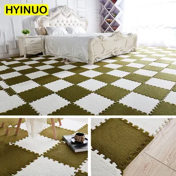 

Suede Splicing Mats Living Room Bedroom Full Shop Cute Carpet Floor Mat Children Climbing Mat Window Rug Home