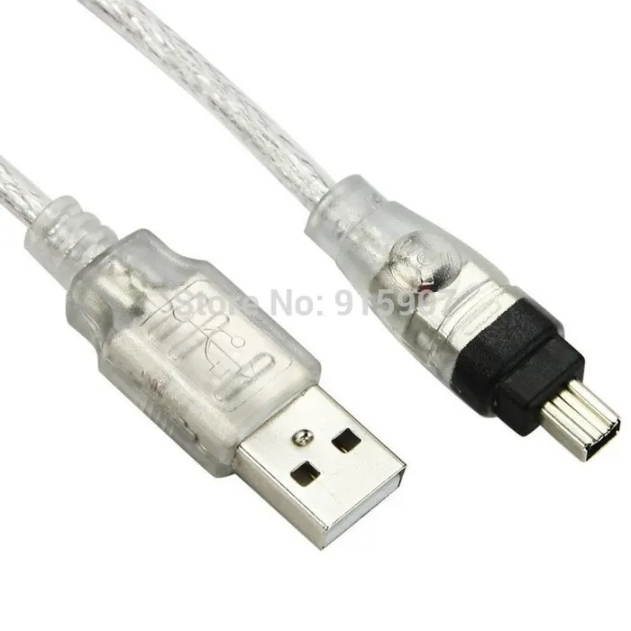 Zihan   IEEE 1394 Firewire 4 Pin Male iLink Adapter to USB Male Cord Cable 100cm for DCR-TRV75E DV