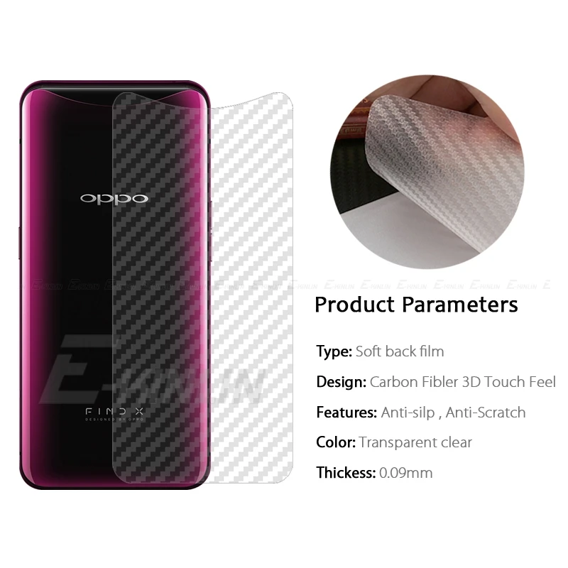 3D углеродное волокно задняя крышка экрана протектор для Oppo Find X A3 A3s A73 A79 A83 F11 F9 F7 F5 Youth Pro Lite наклейка пленка без стекла