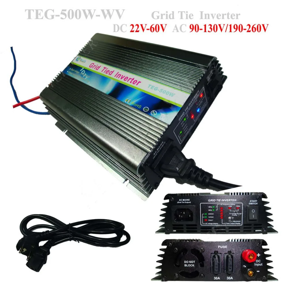 

On Grid Tie Solar Power Inverter, DC 22V-60V 500W