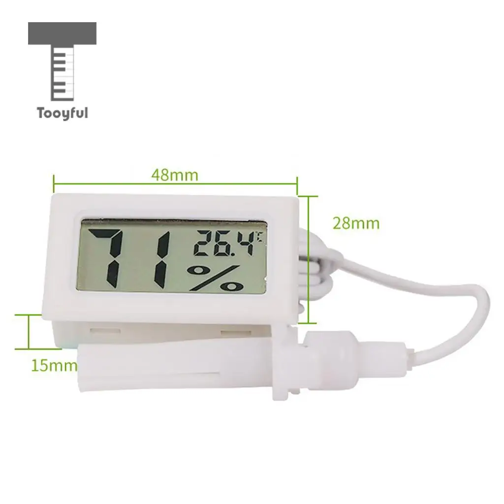 Tooyful Practical Guitars Ukulele Digital Hygrometer Thermometer LCD Screen Musical Instrument Accessory