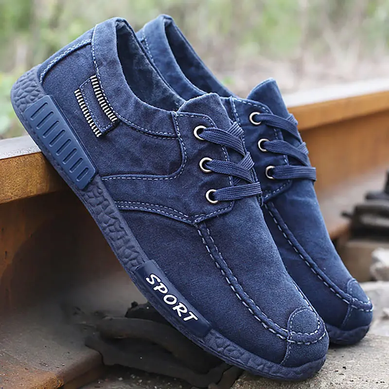 Fashion Spring Autumn Men Canvas Sneakers Denim Casual Shoes Jeans ...